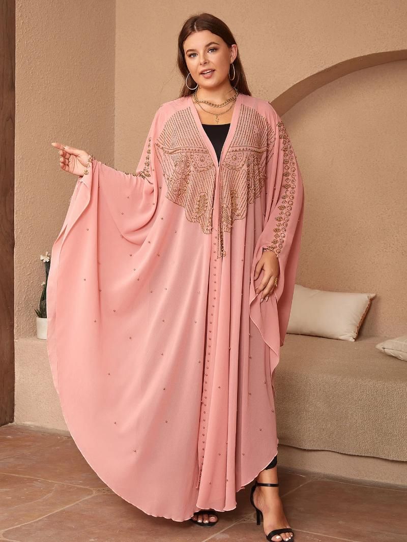 Abaya rose taille unique