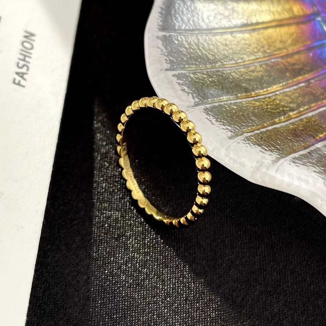 Round Bead Ring in Gold