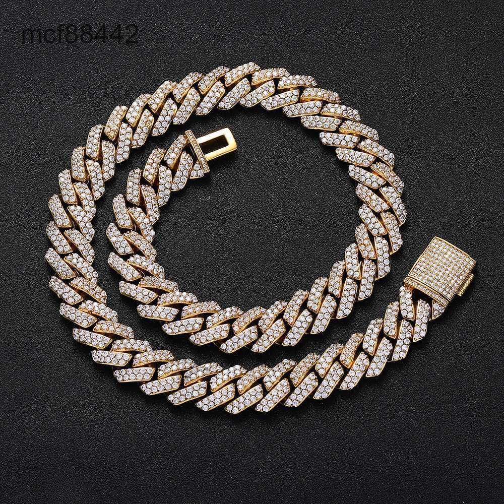 Or (largeur 15 mm) -necklace 16 pouces (