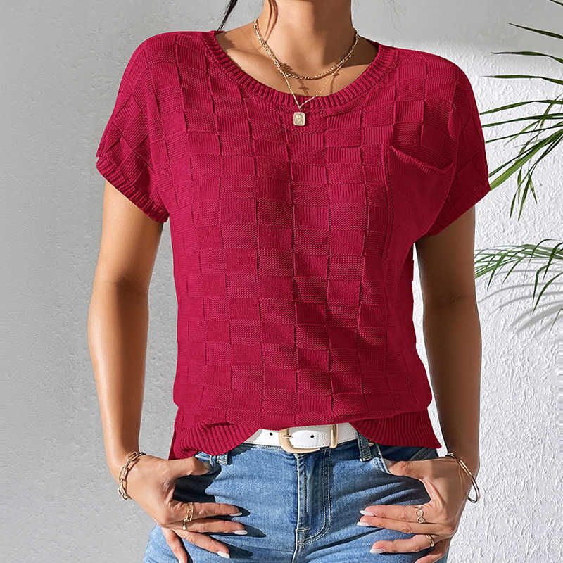 Rose Knitted Short Sleeves