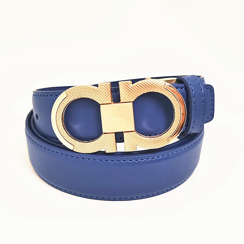 Blue belt + gold buckle