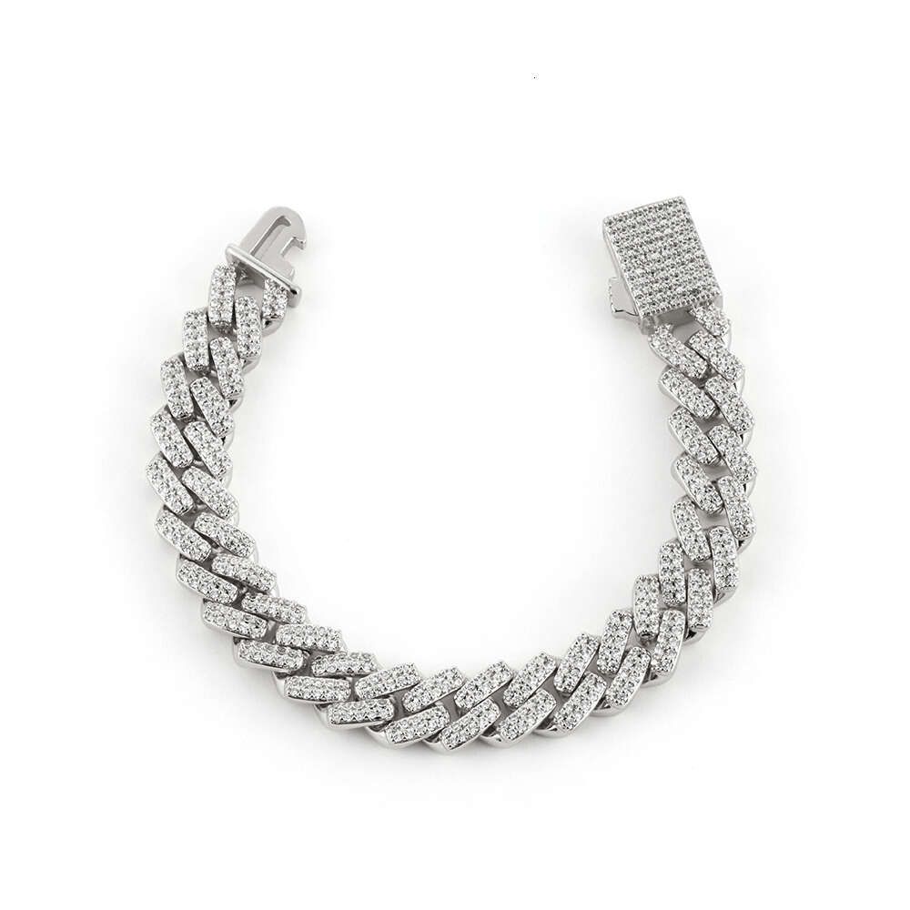 Silver + White-Charm Bracelets-18cm