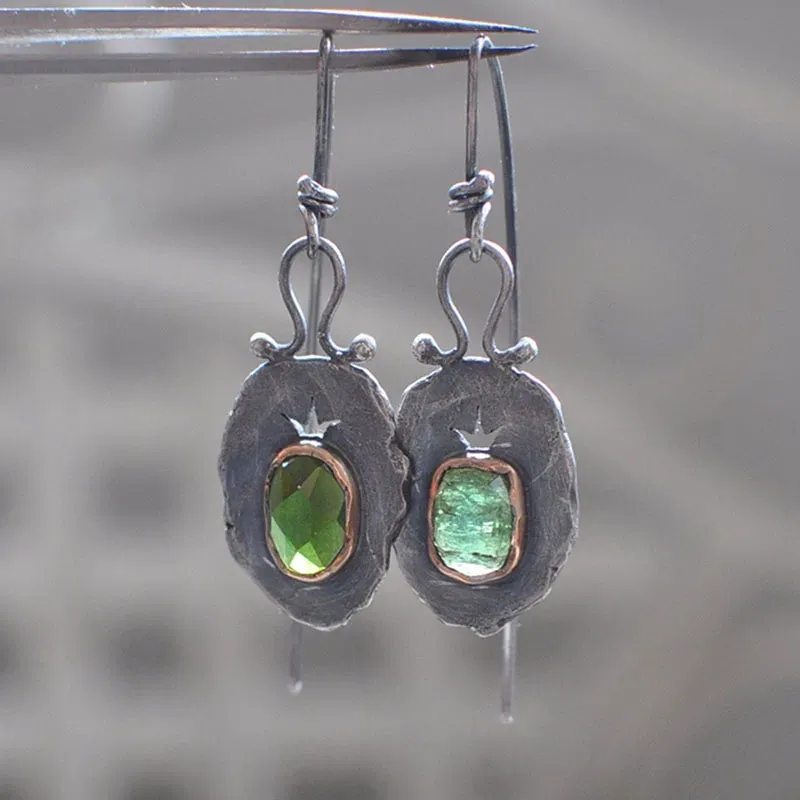 Earrings green