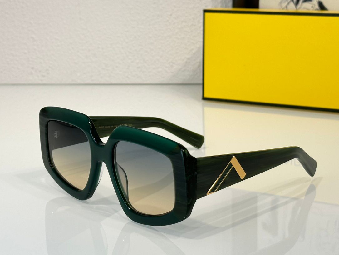 Agate green frame green Gradient tea len