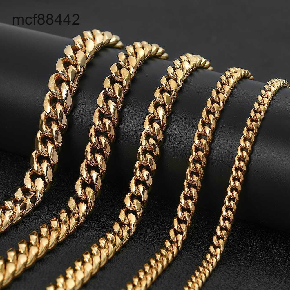 Gold (Breite 10 mm) -Necklace 16 Zoll