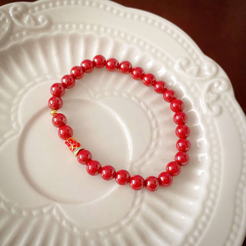 7 # pulseira - vermelho -6mm