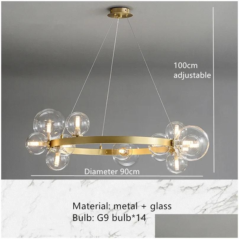 Lumière naturelle 4000K 14 boules transparentes