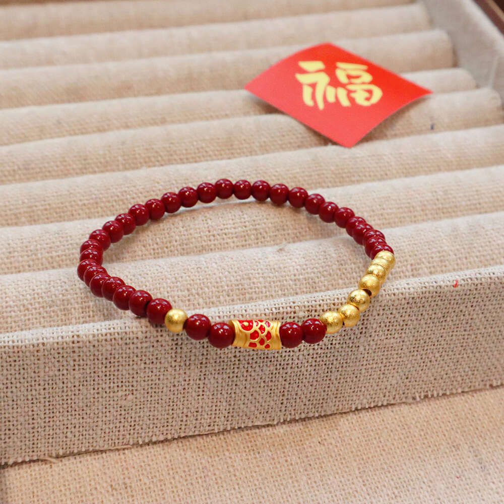 4MM cinnabar koi bracelet high color