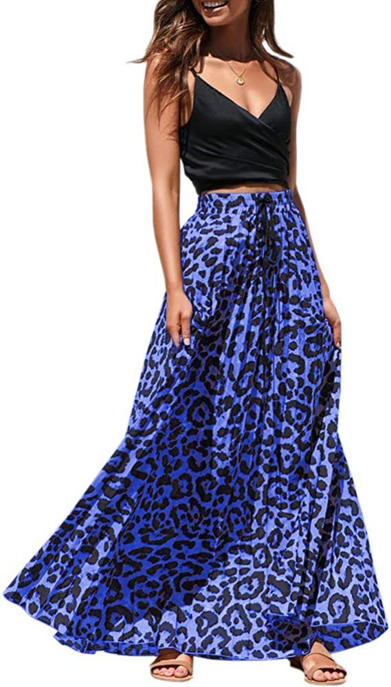 Blue-Leopard print