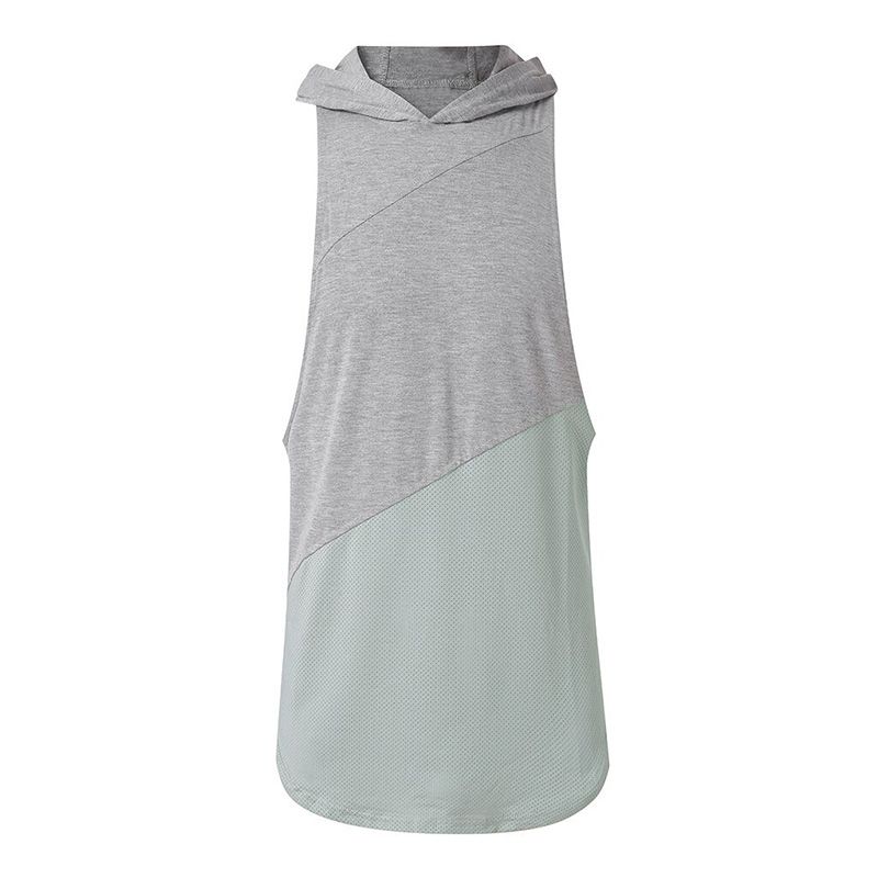 Gray hooded vest