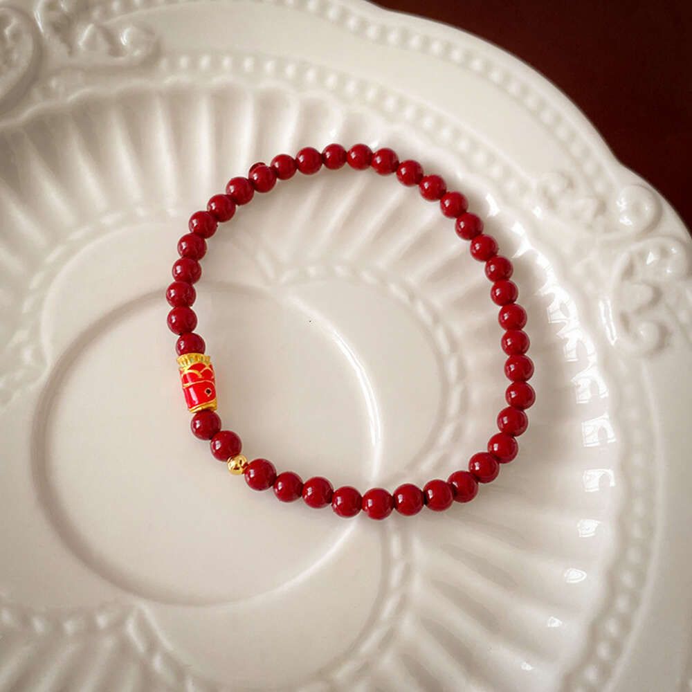 3 # Bracelet - Dark Red-4mm