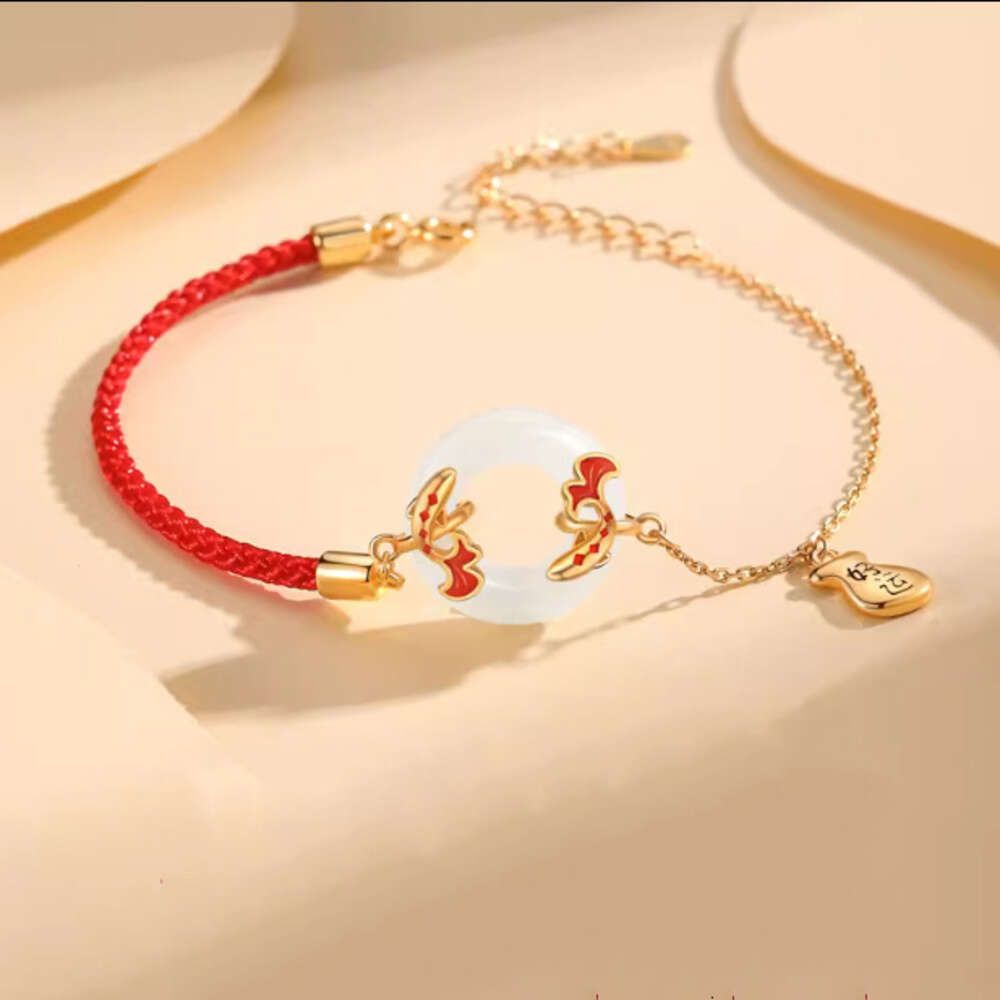 Buona fortuna Bracciale di corda rossa Koi