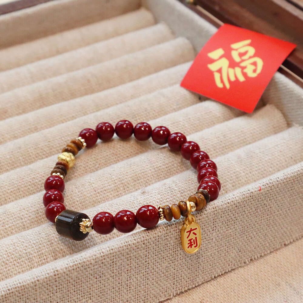 6mm Cinnabar Tiger Eye Stone Auspicious