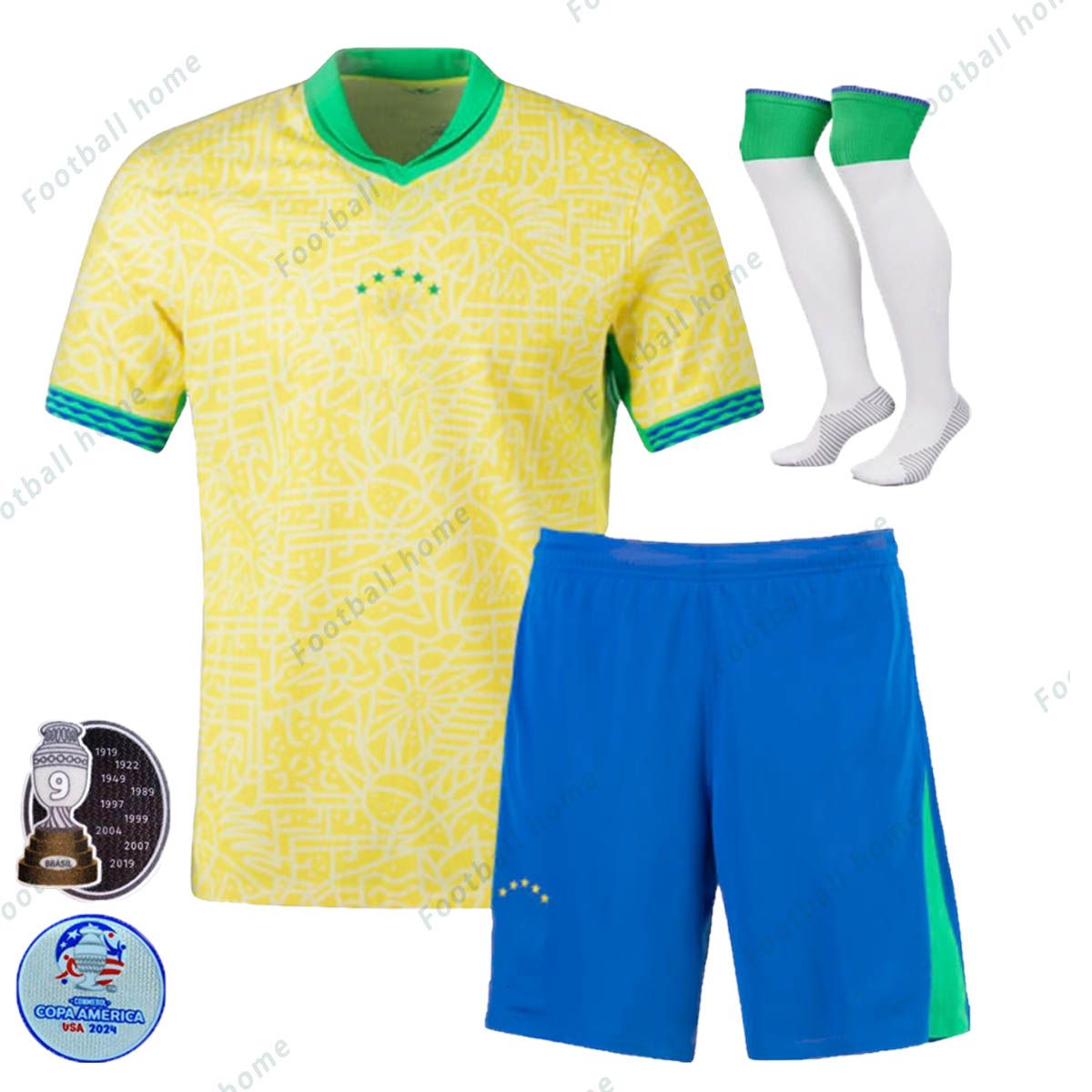 Home Full Kit 2024 Copa America Patch