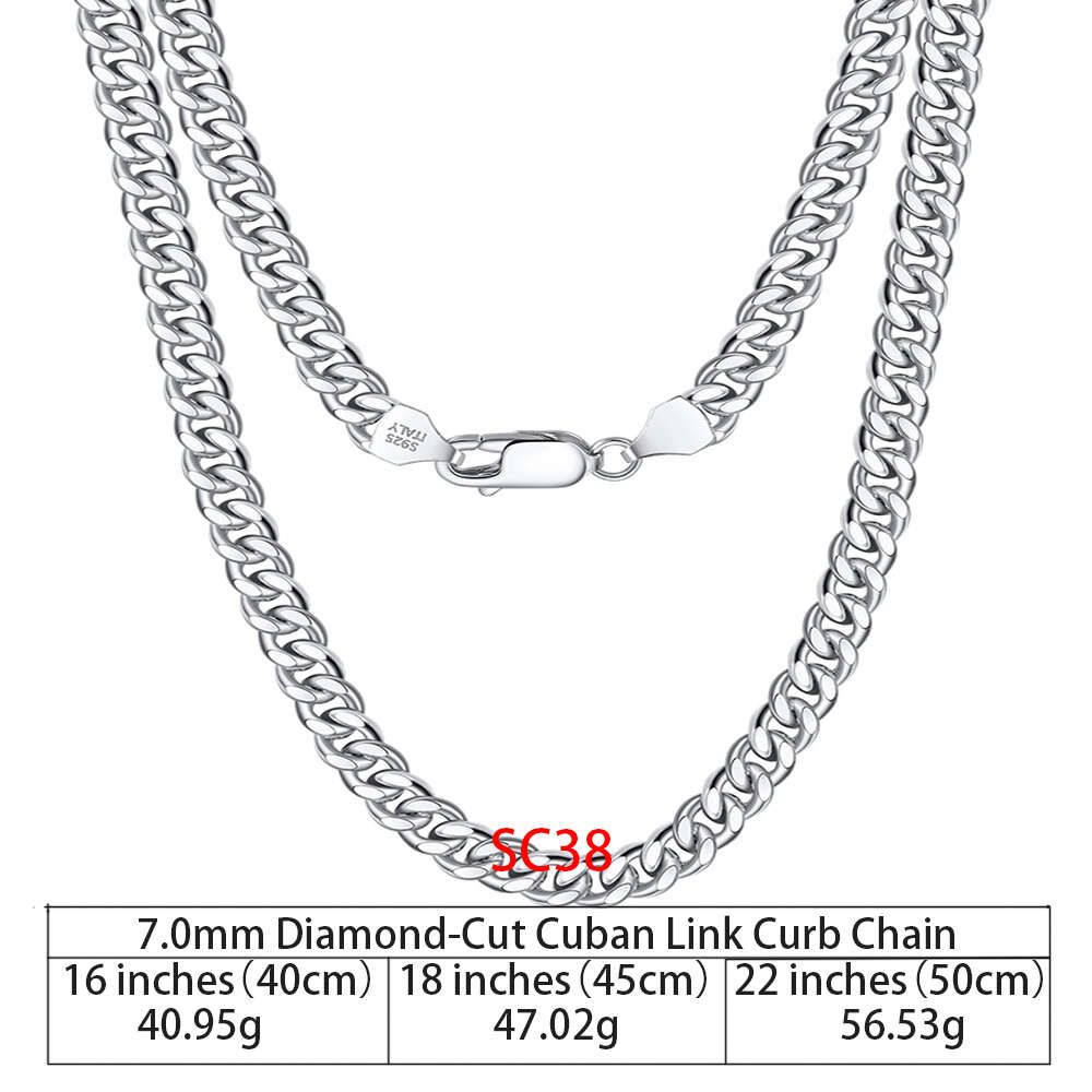 7.0mm Rhodium Plated-16 inches (40cm)