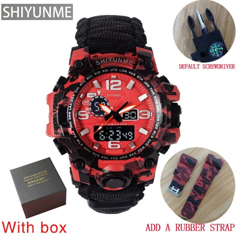 Red with box strap