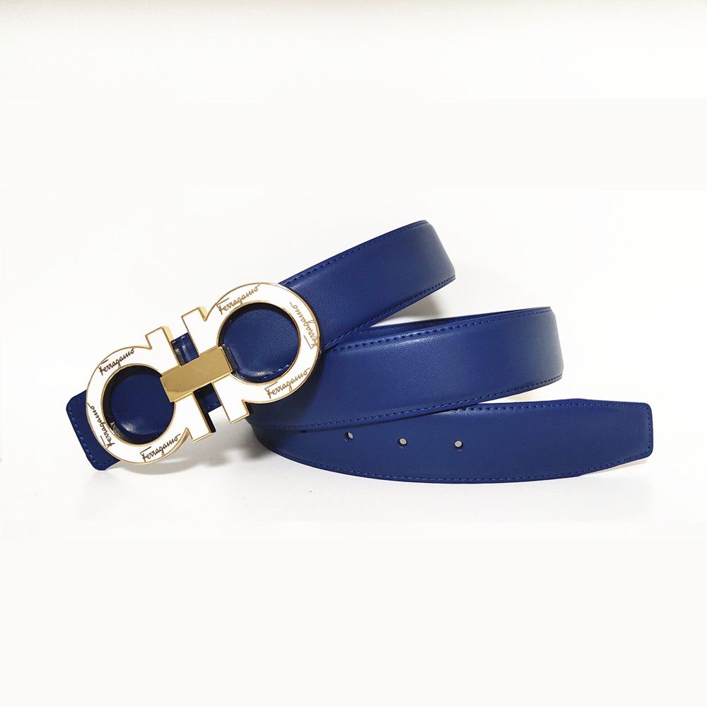 Blue belt + white buckle