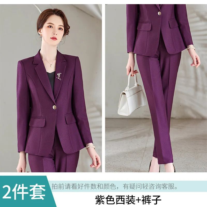 Purple Suit Pants