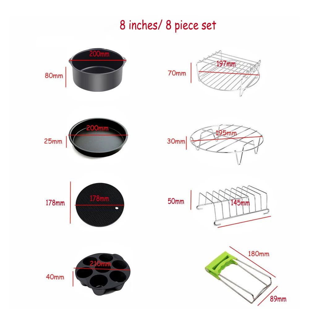 색상 : 8 인치 8sets