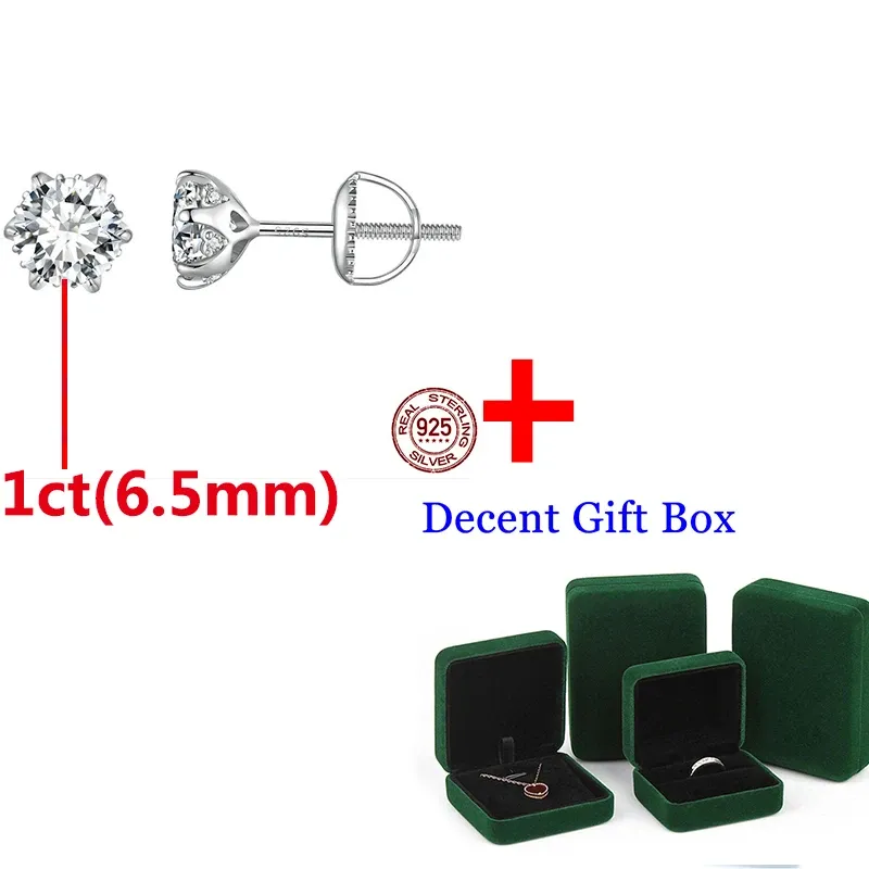 1.0ct add box S925 Sterling Sliver