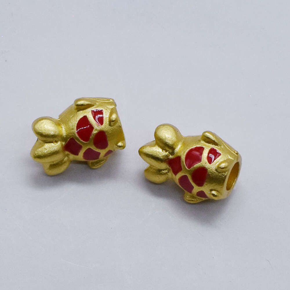 Peixe vermelho dourado mudo-12*10mm