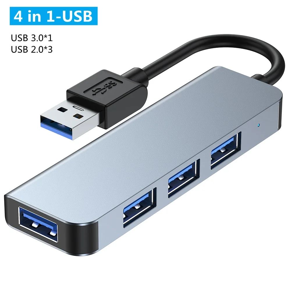 Couleur: Hub USB 4in1