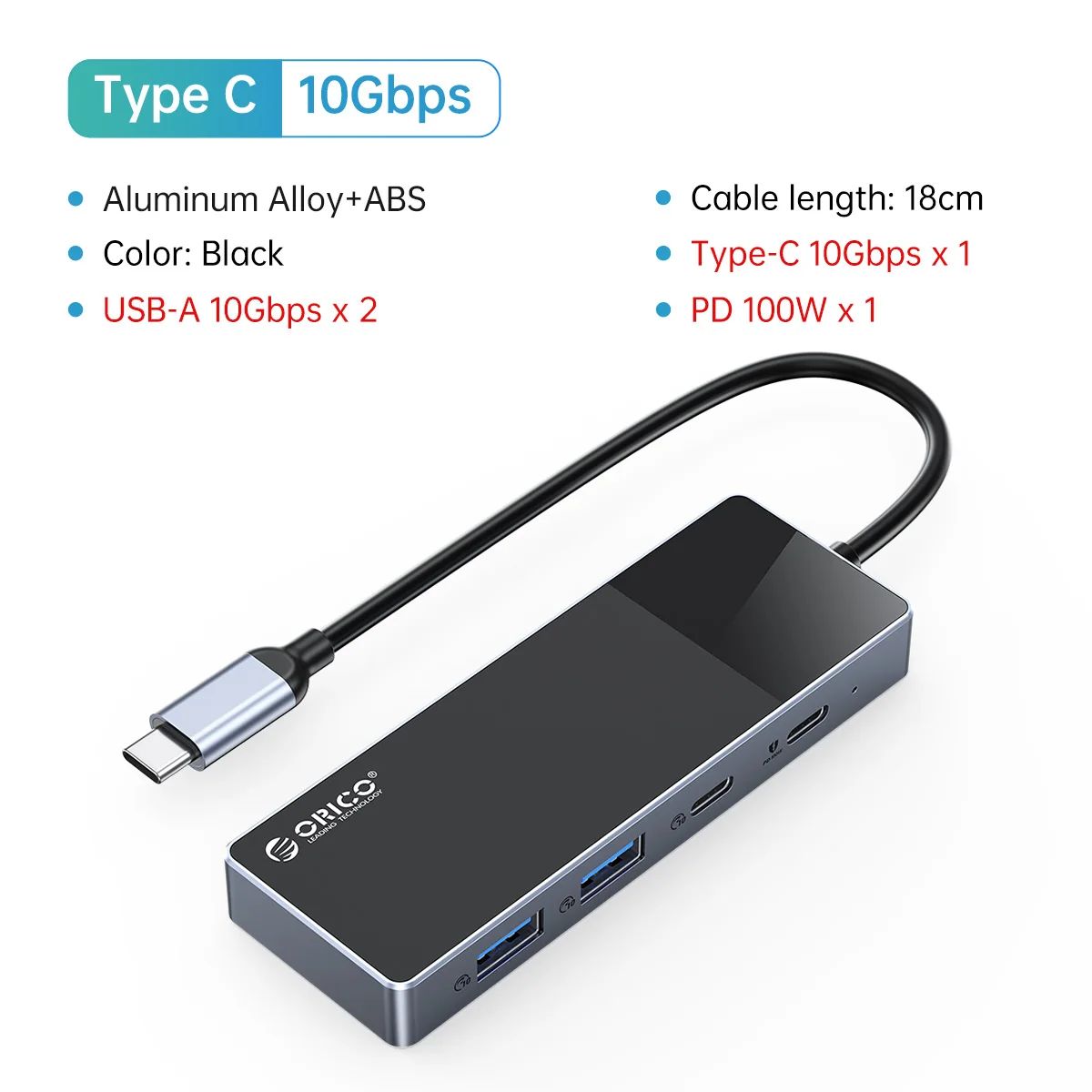 Färg: Svart PD USB A C