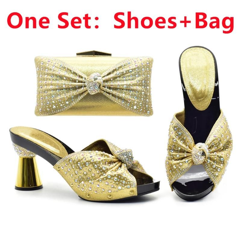 Gold Shoes and Bag