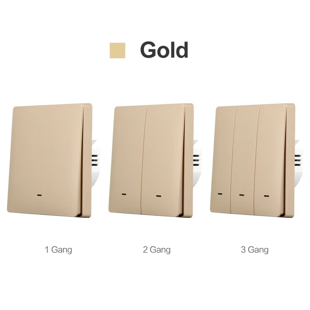 Zigbee Gold-3-Gang-NO-neutraler Draht