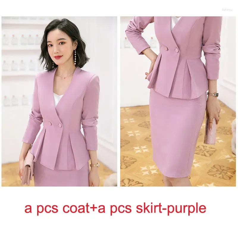 Purple coat nd skirt