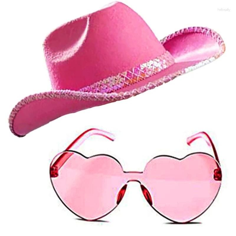 Pink Cowboy Hat Glas