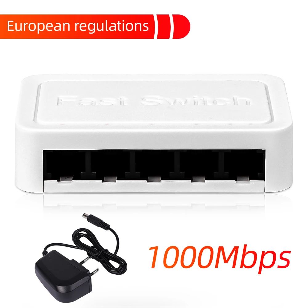 Färg: EU-5 Port 1000 Mbps 2