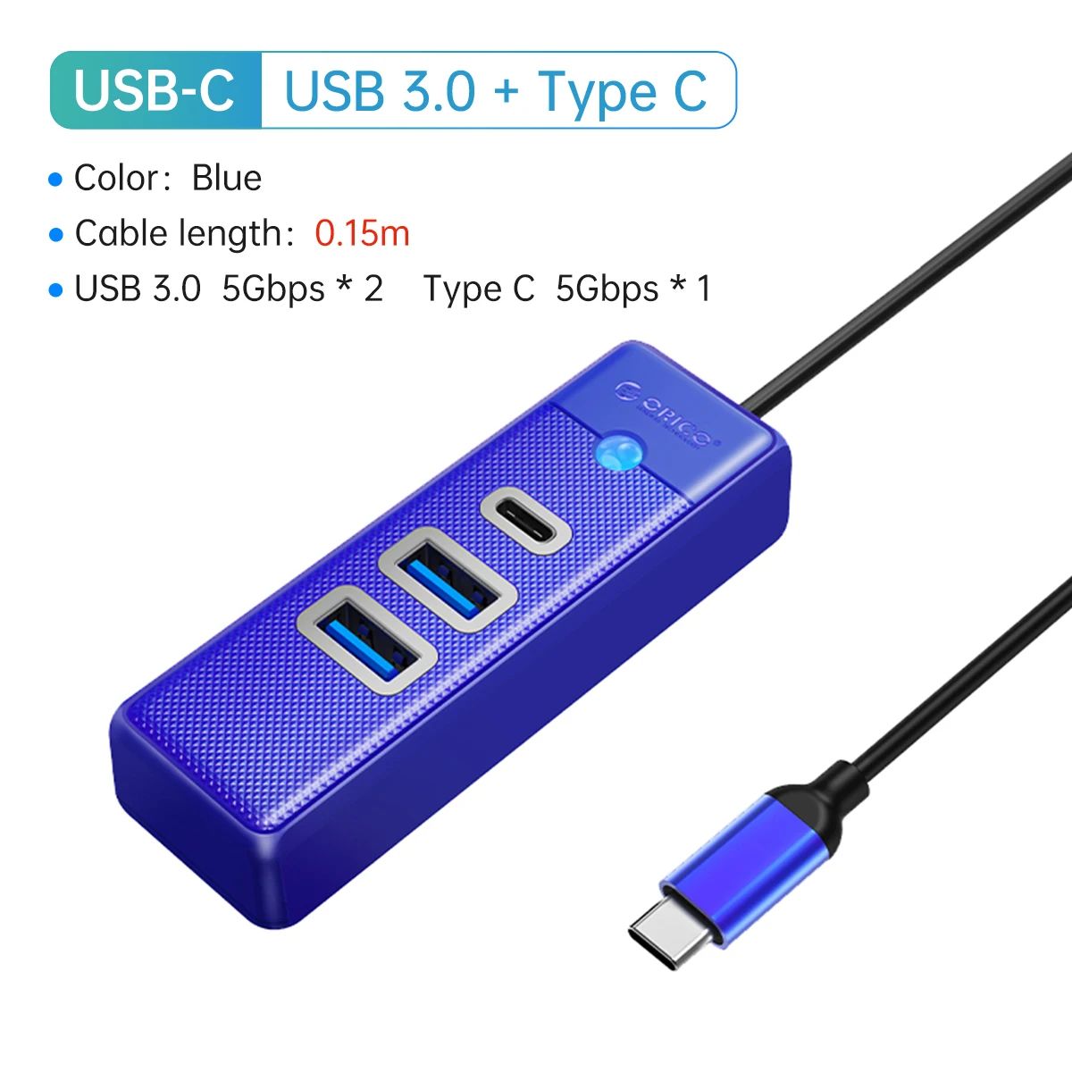 Färg: USB3.0 C 15CMUSBC BL