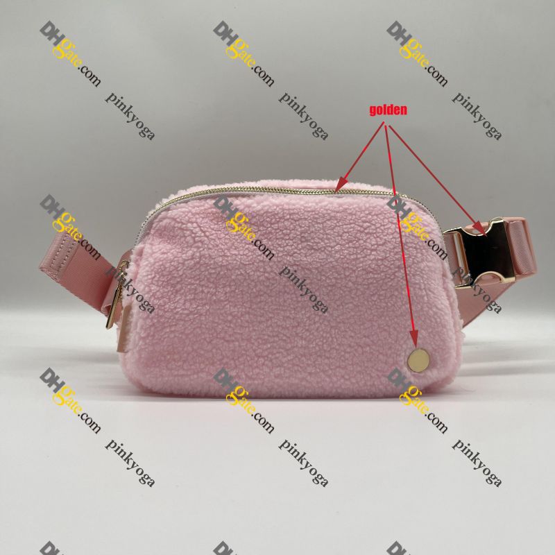 New Version Fleece Belt Bag-Pink