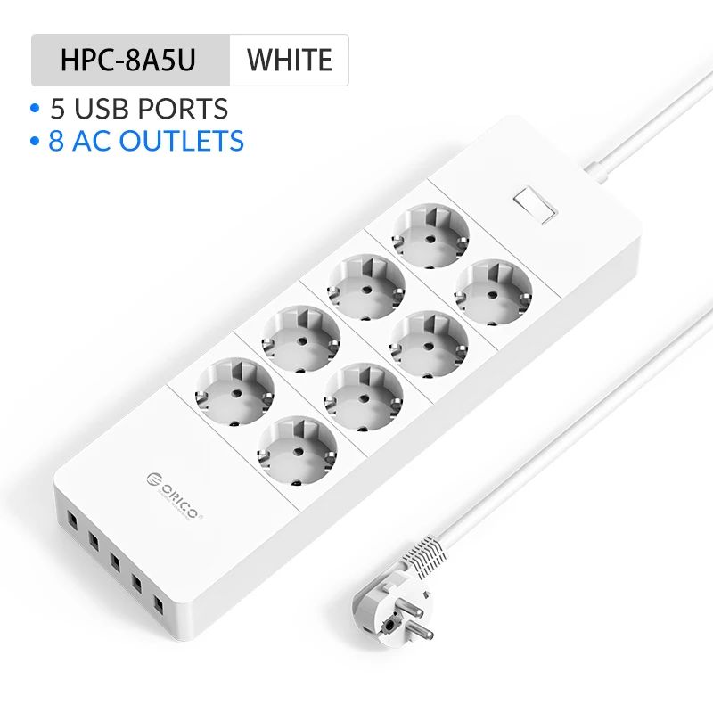 Стандарт: EU Plugcolor: 8AC 5USB White