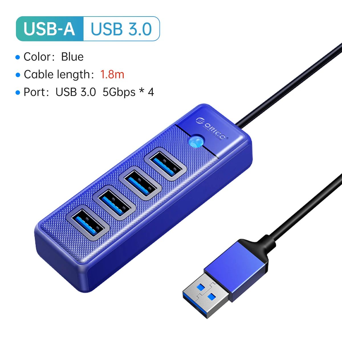 Renk: USB 180 cm mavi