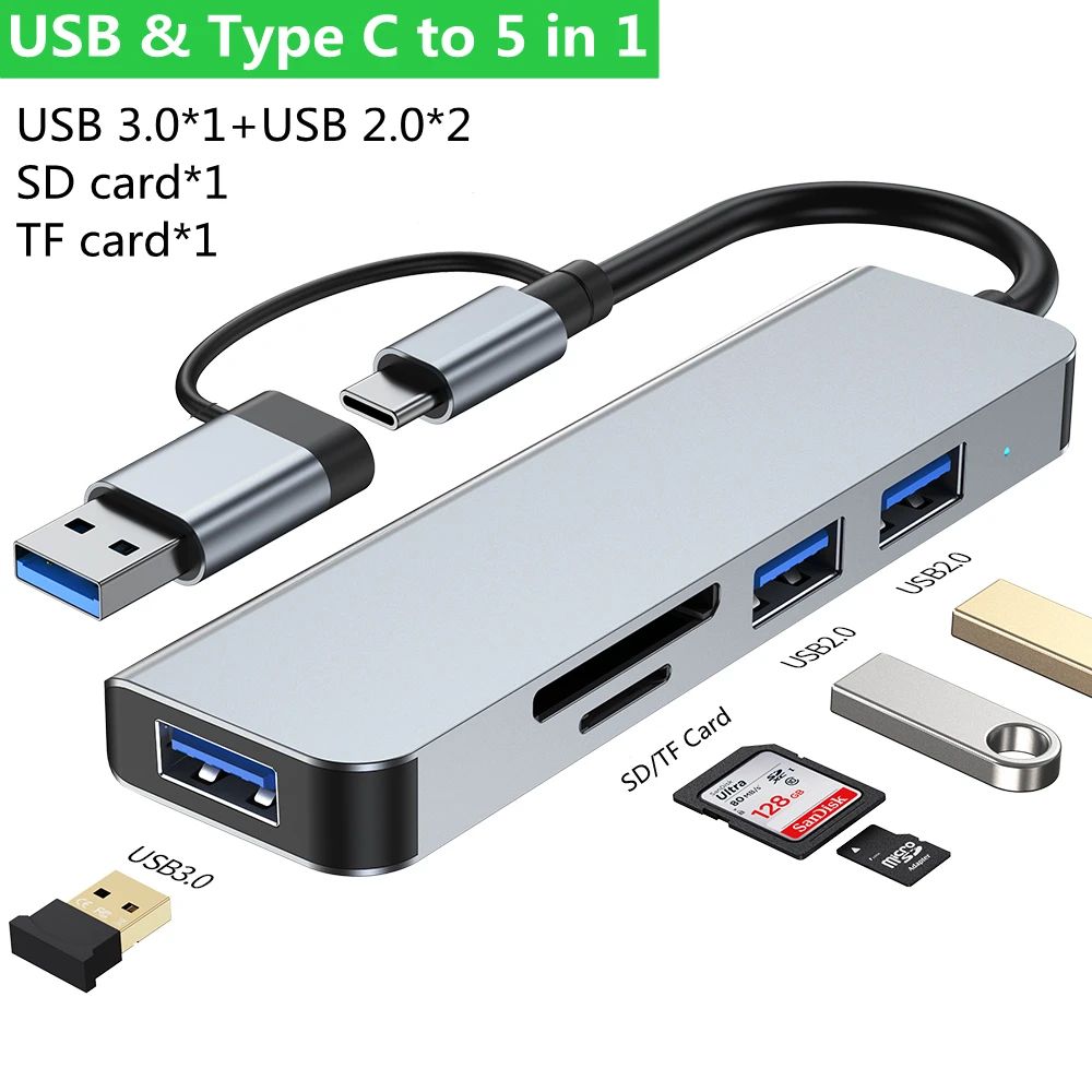 Color: USB tipo C 5 en 1