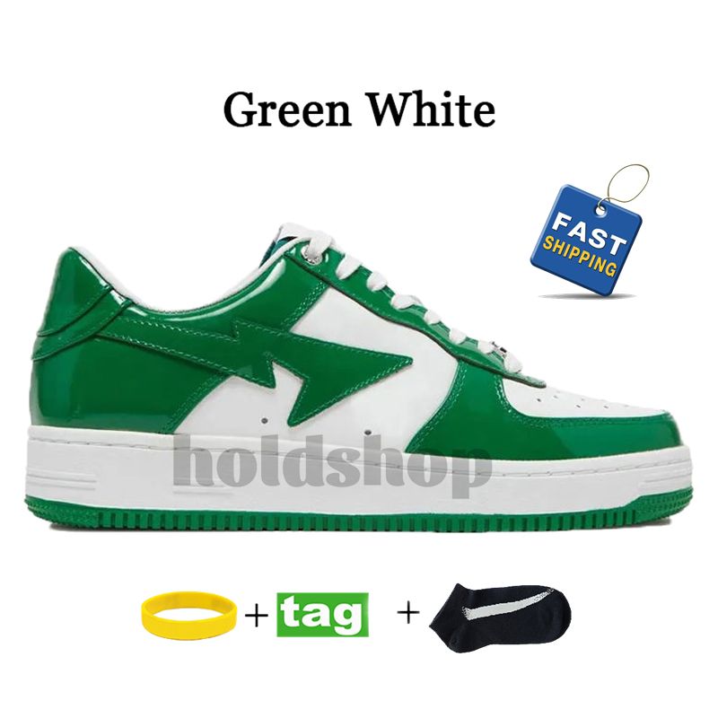 5 Patent Leather Green White