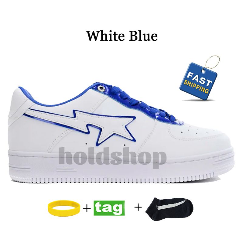 25 patent leather white Blue