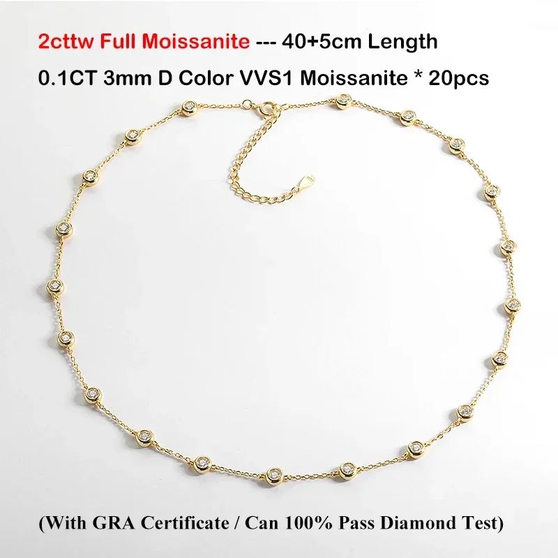 Gem Color:2cttw Necklace G