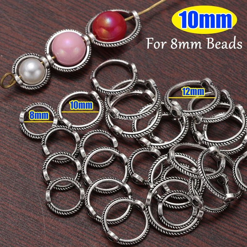 SLIVER- 10mm-10pcs