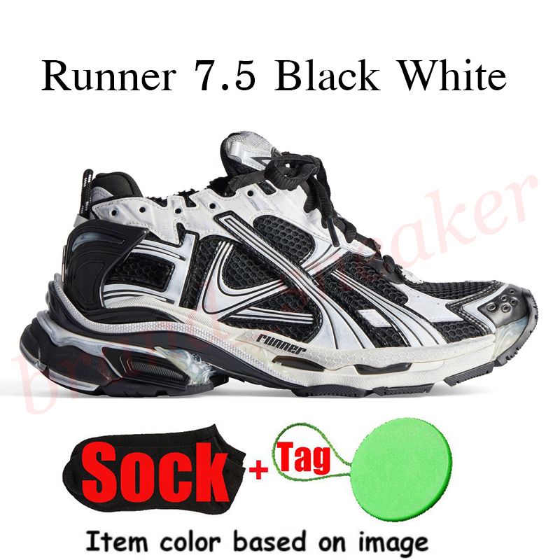 B9 35-46 Runner 7.5 Black White