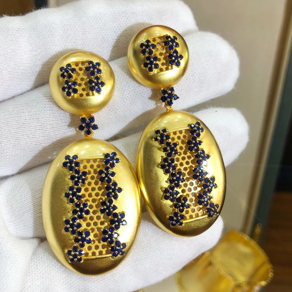 Metal color:GB Earrings