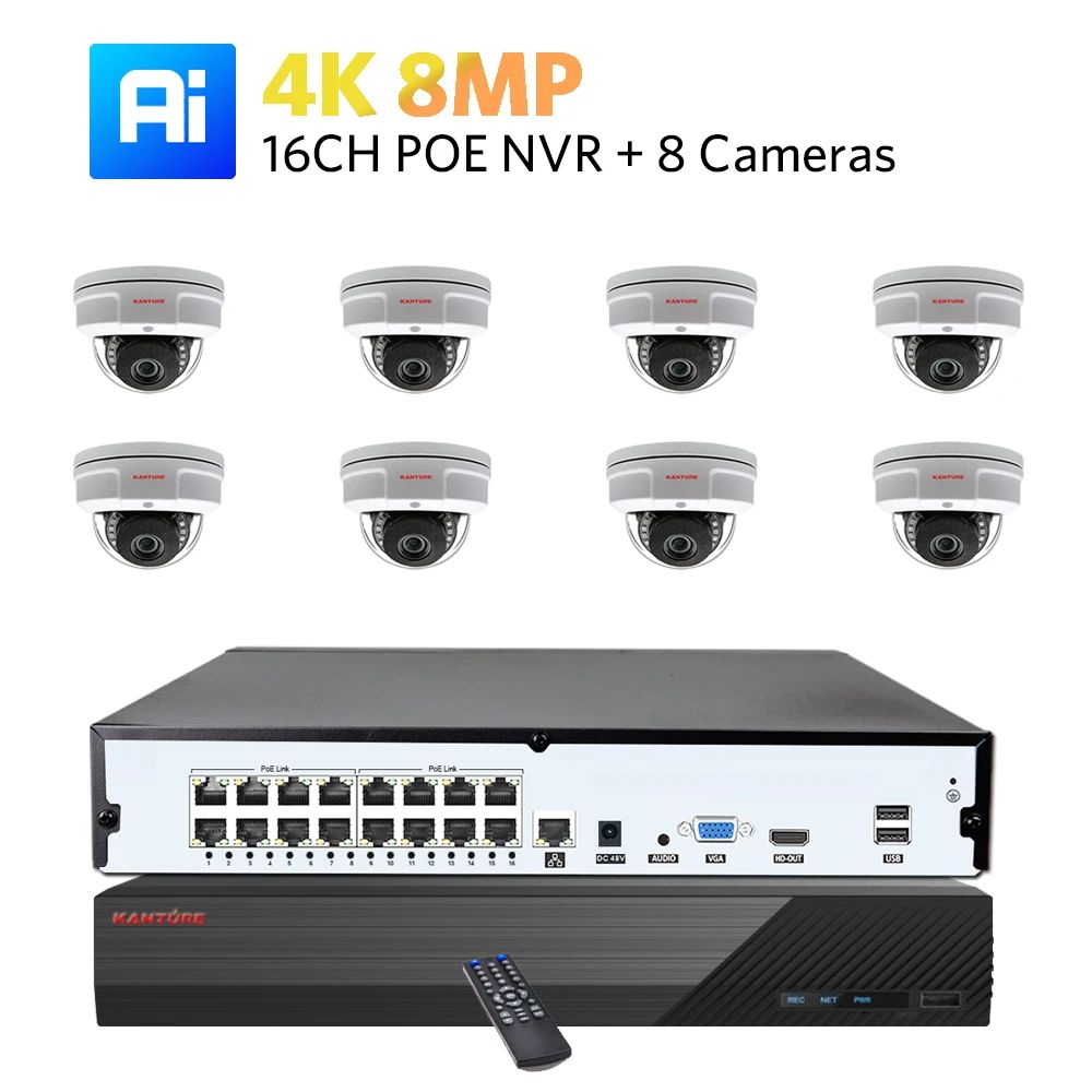 Farbe: 16Ch NVR x 8pcs 4k