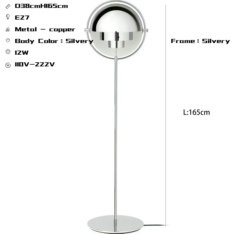 3-color light D38cm H165CM Silver