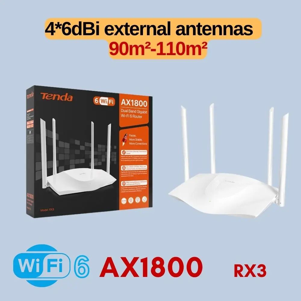 Pakiet: Dodaj US PlugColor: WiFi 6 AX1800