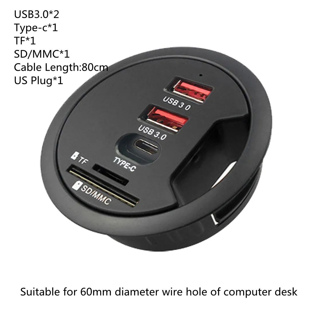 Color:5in1 USB3.0 US Plug