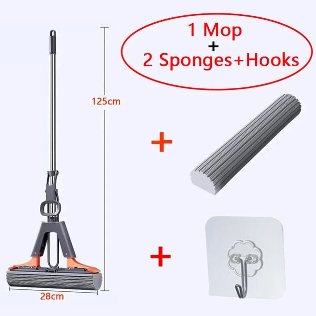 Mop -2 éponges -Hook