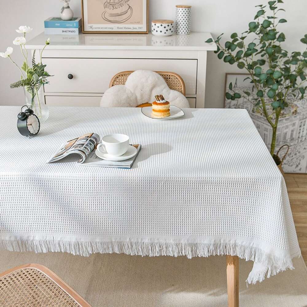 Waffle White Long Table -90 x 90 cm - SU