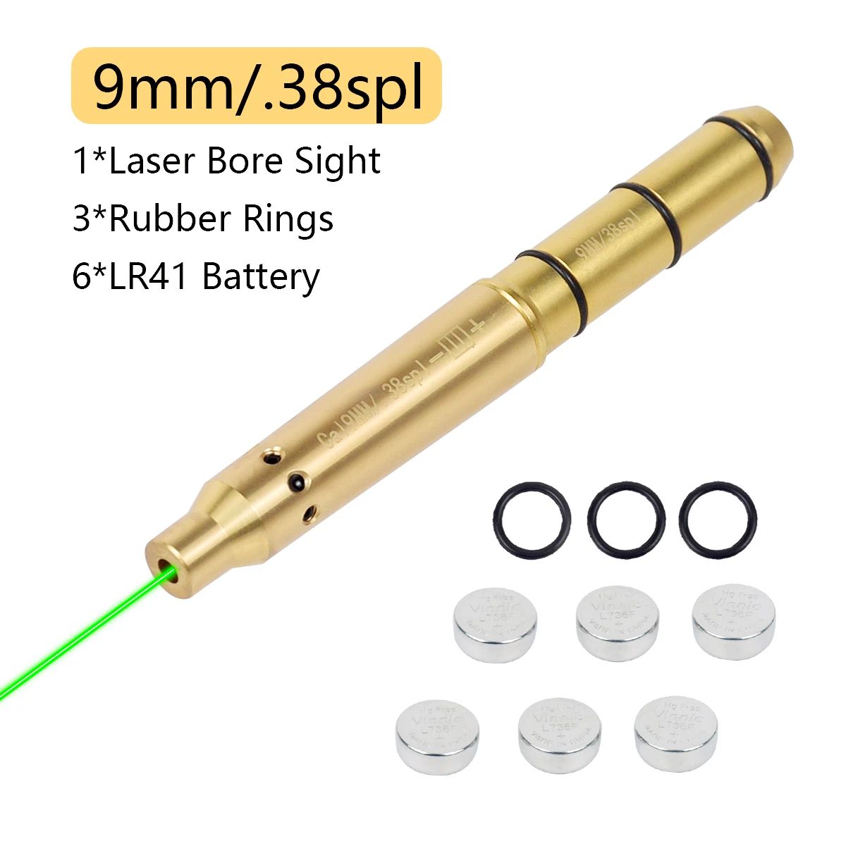 9mm .38SPL-Green Laser